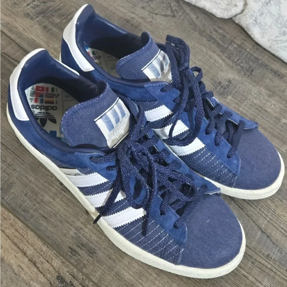 Adidas Campus 80 Sashiko in Dark Blue and White men's 8 classic